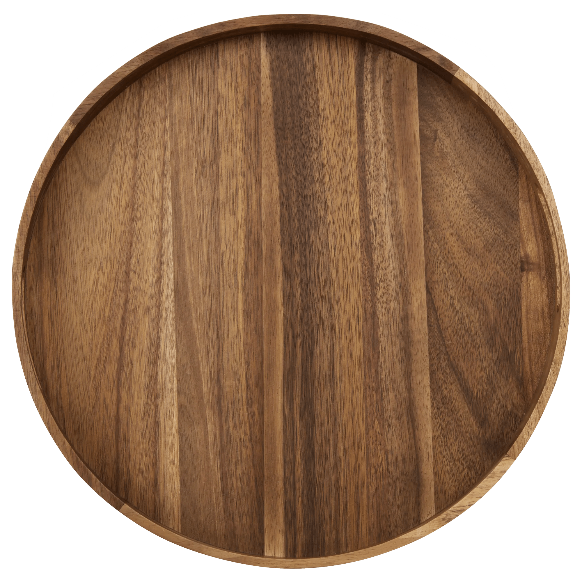 Round Acacia Wood Tray