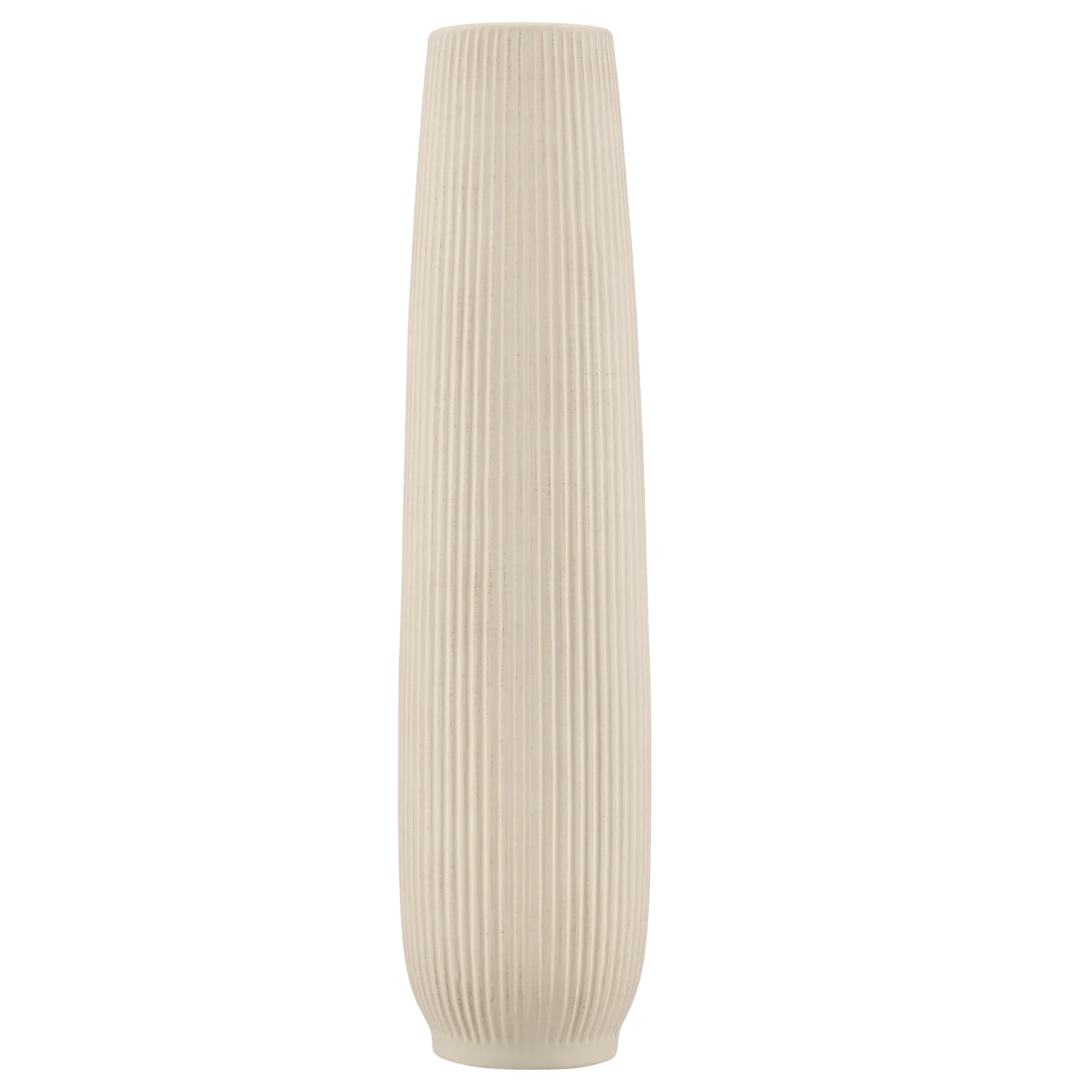 Ribbed Ceramic Floor Vase
