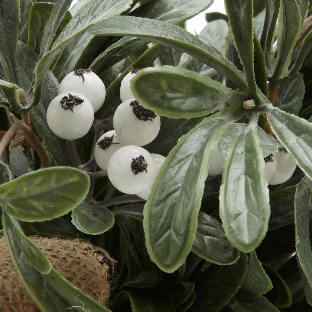 Potted Artificial Plant with White Berries