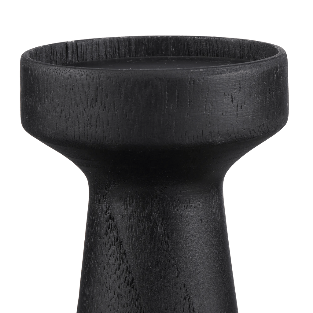 Tall Wood Pillar Candle Holder