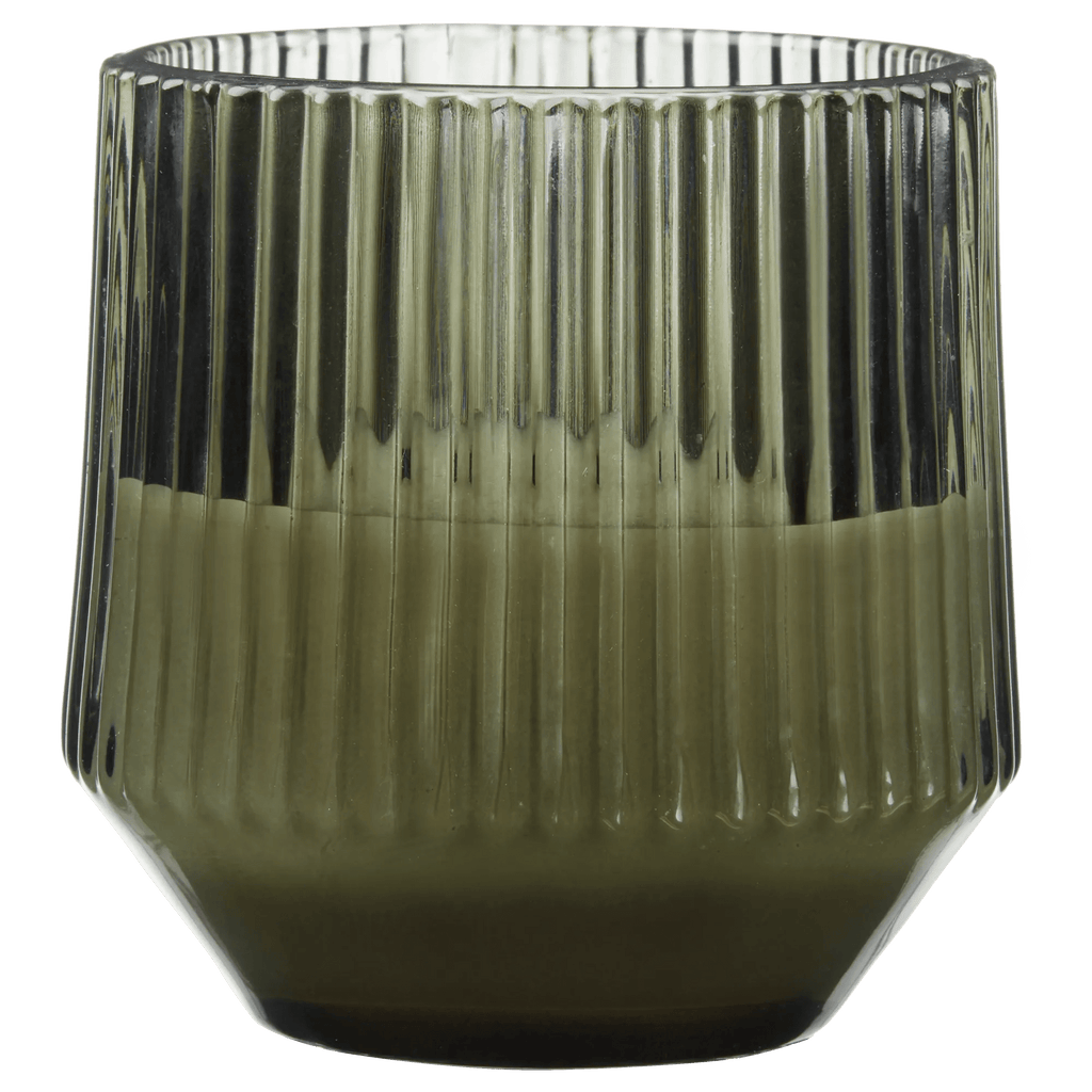Ribbed Glass LED Candle