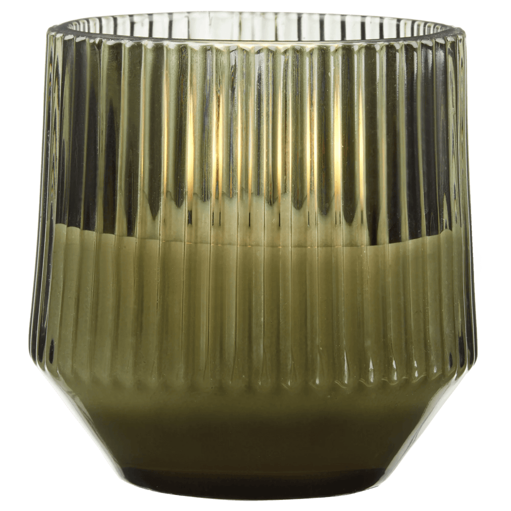 Ribbed Glass LED Candle