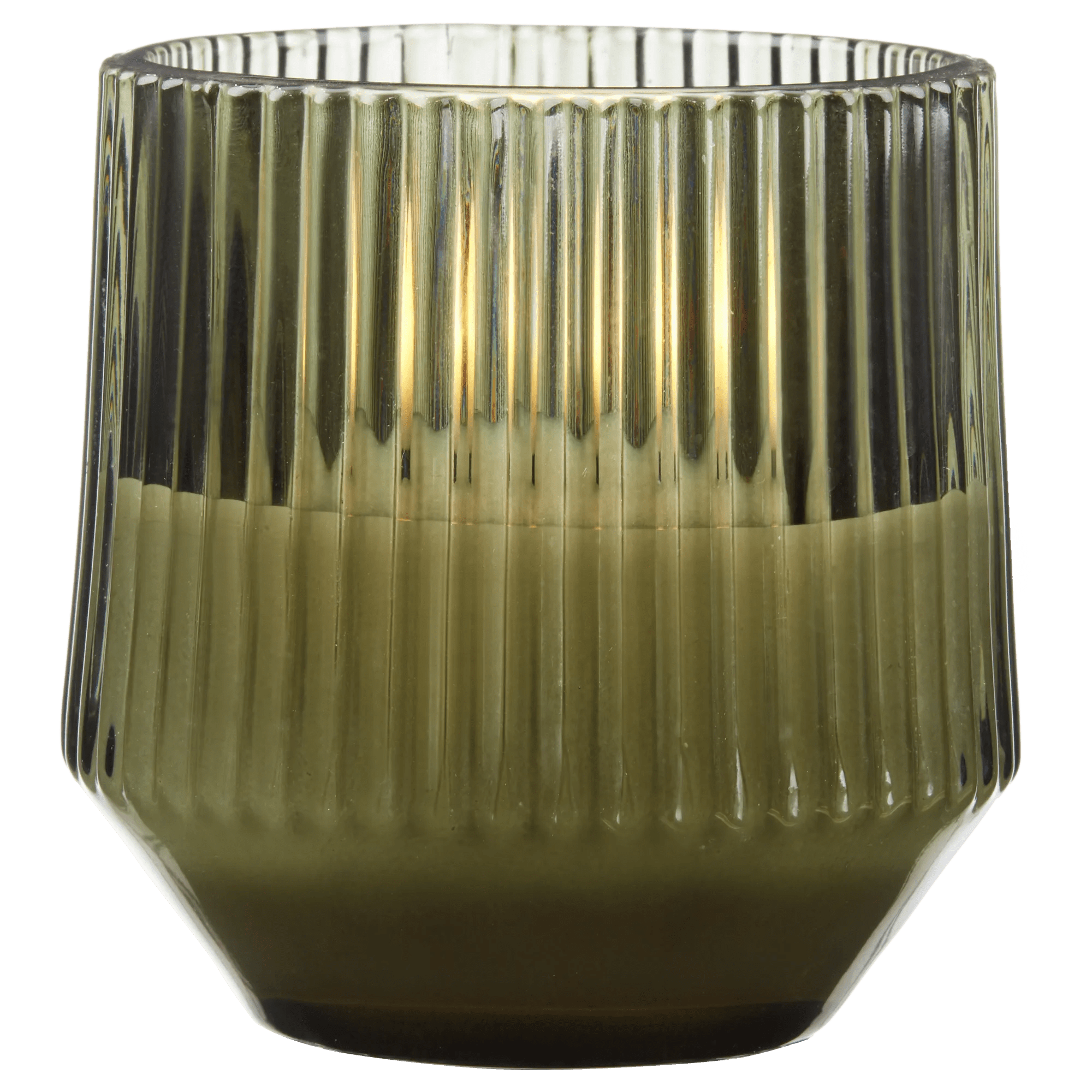 Ribbed Glass LED Candle