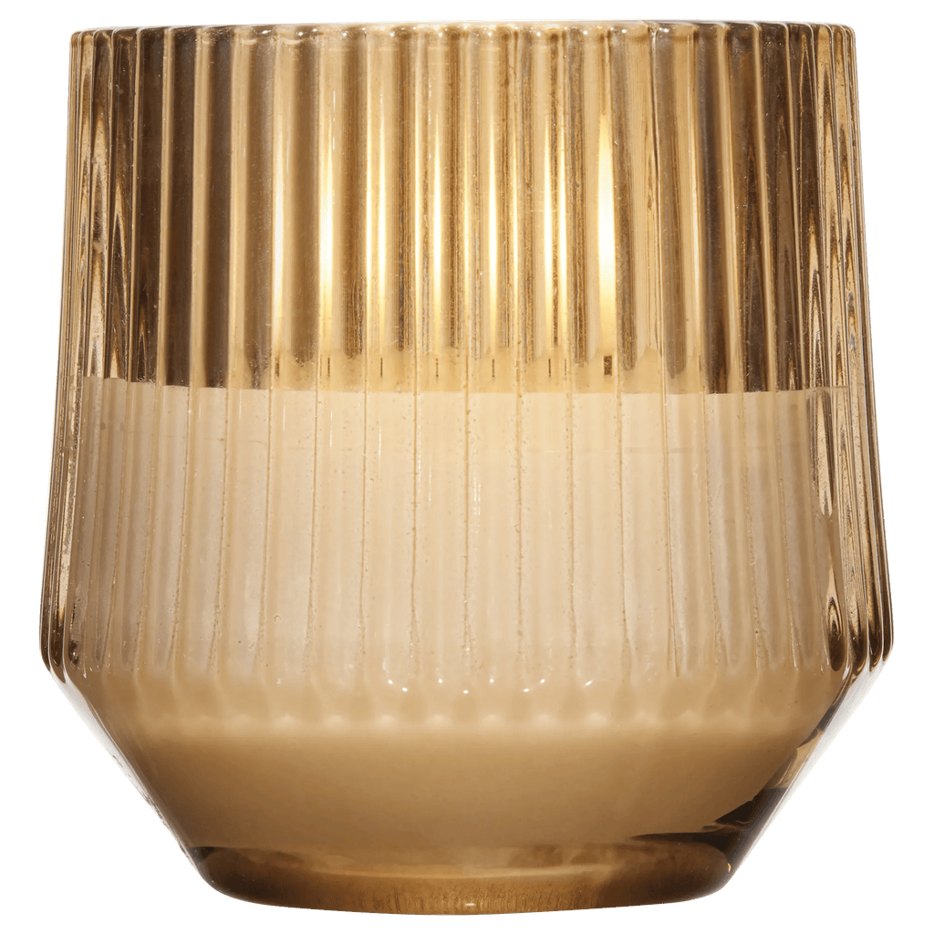 Ribbed Glass LED Candle