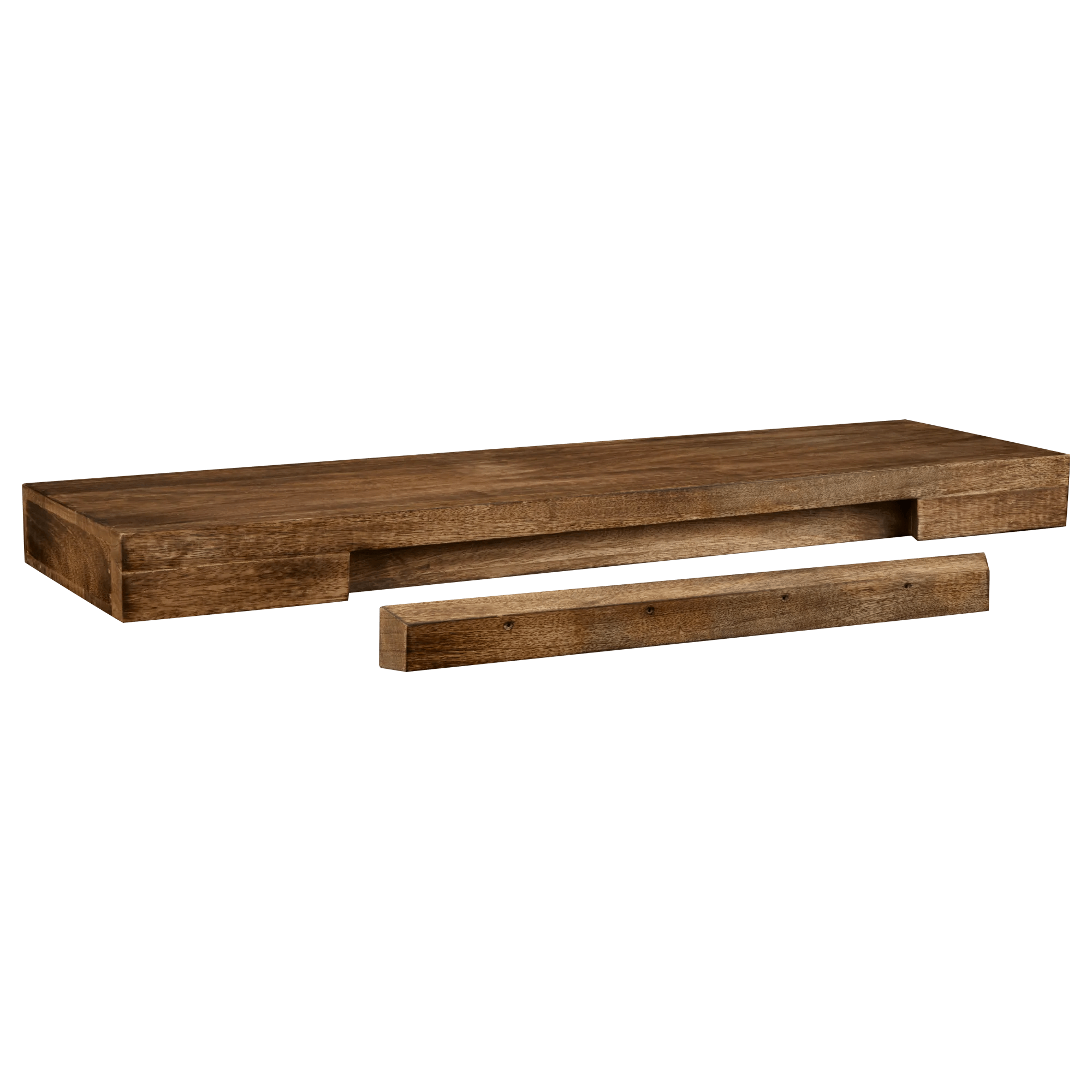 Long Mango Wood Floating Shelf