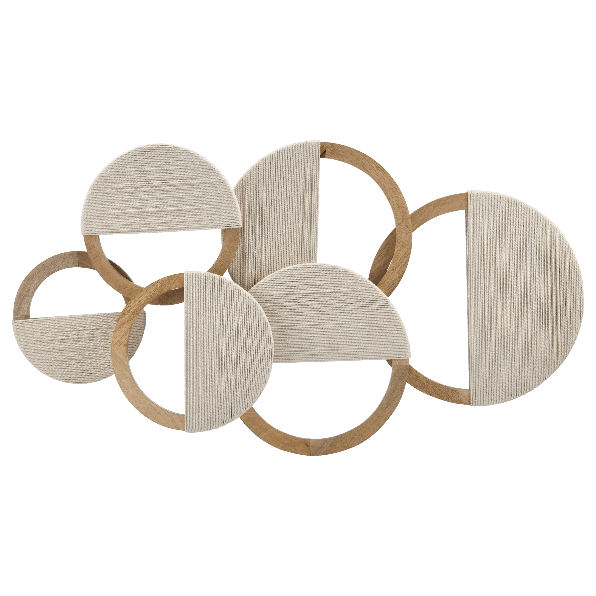 Mango Wood Circles with Rope