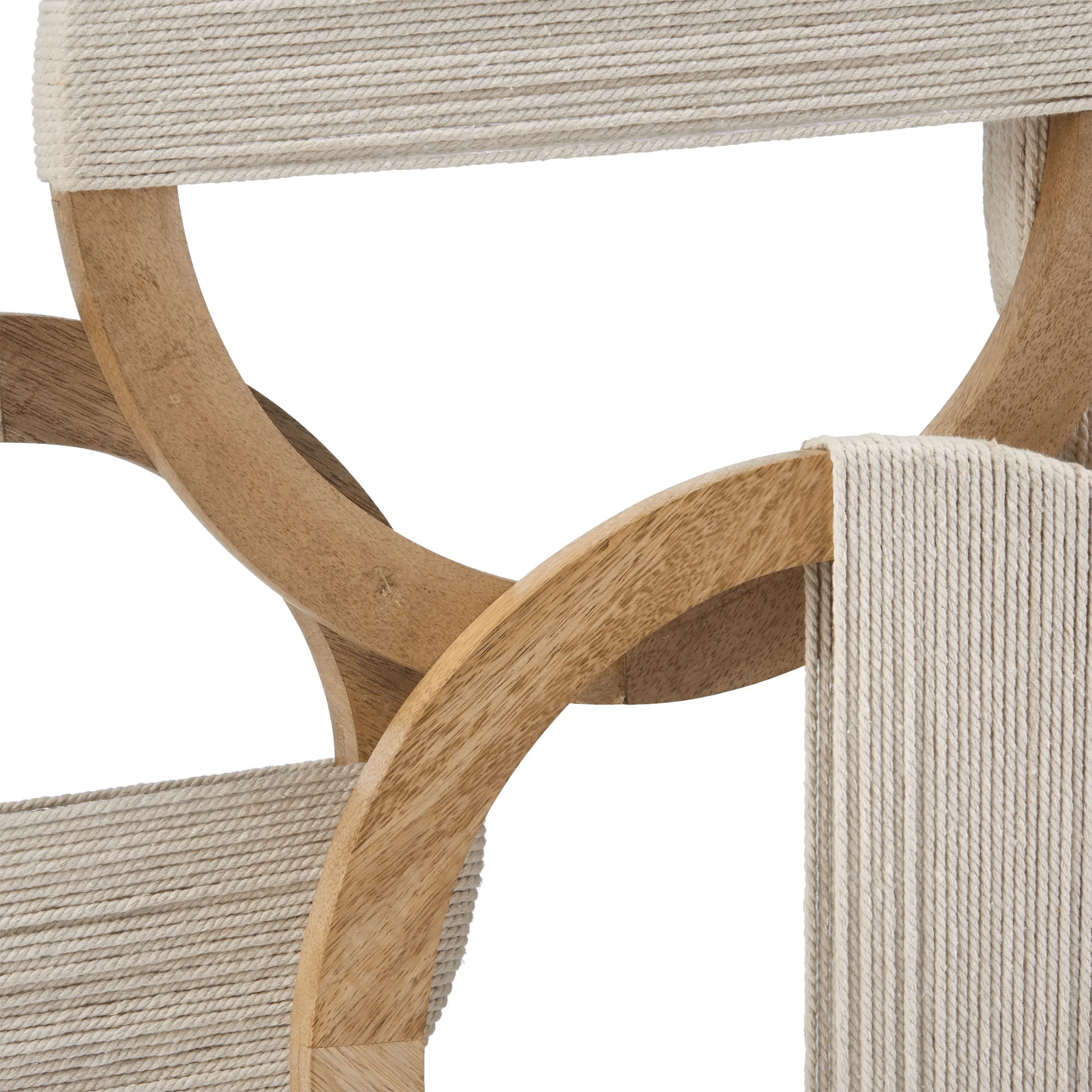 Mango Wood Circles with Rope