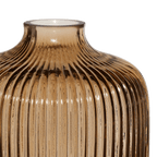 Ribbed Decorative Glass Vase
