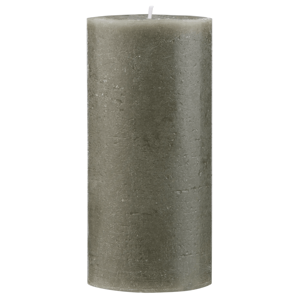 Green Marled Tall Candle