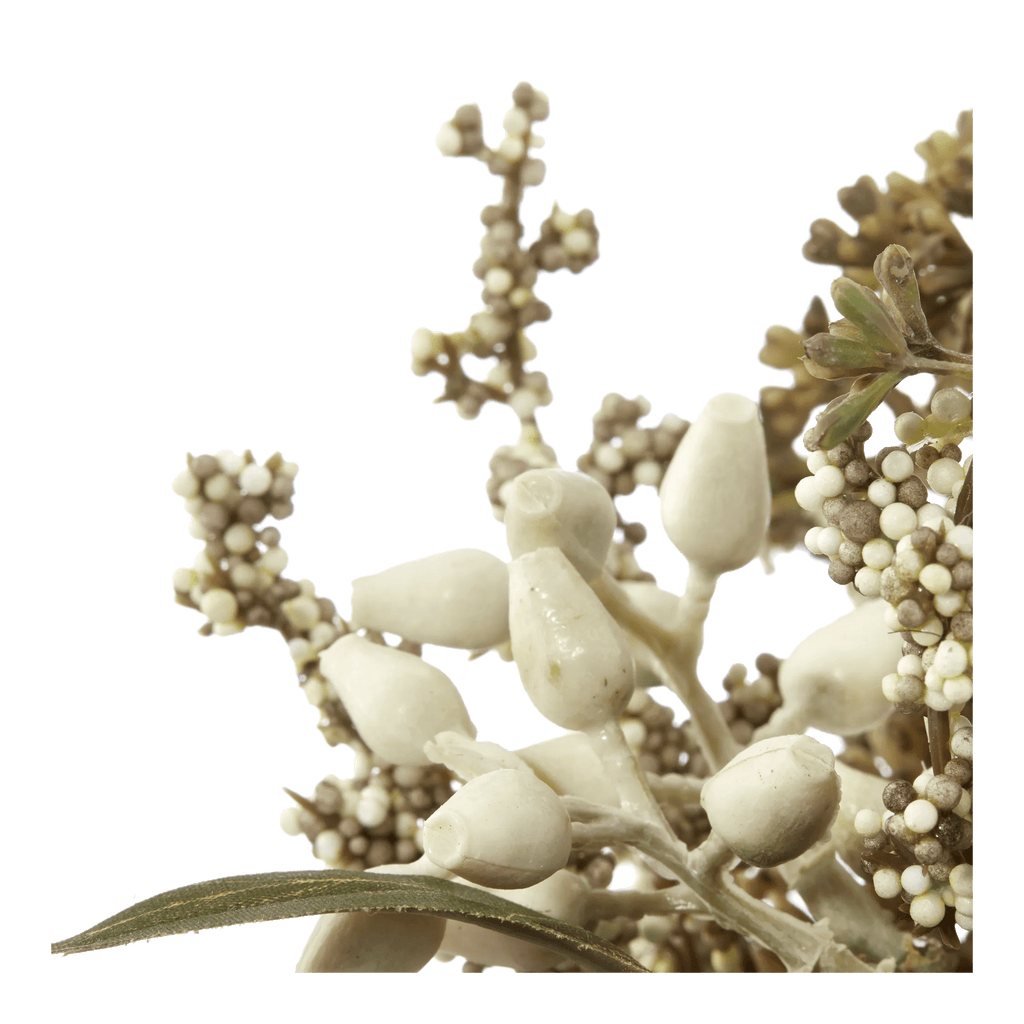 Mixed Greenery in Ribbed Pot