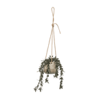 Artificial Leaves in Hanging Textured Pot