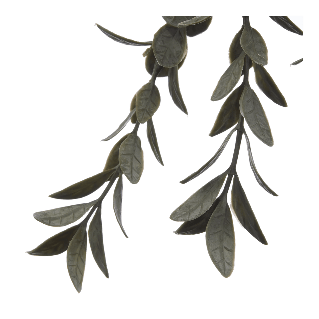 Artificial Leaves in Hanging Textured Pot