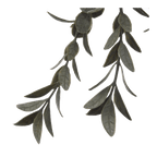 Artificial Leaves in Hanging Textured Pot