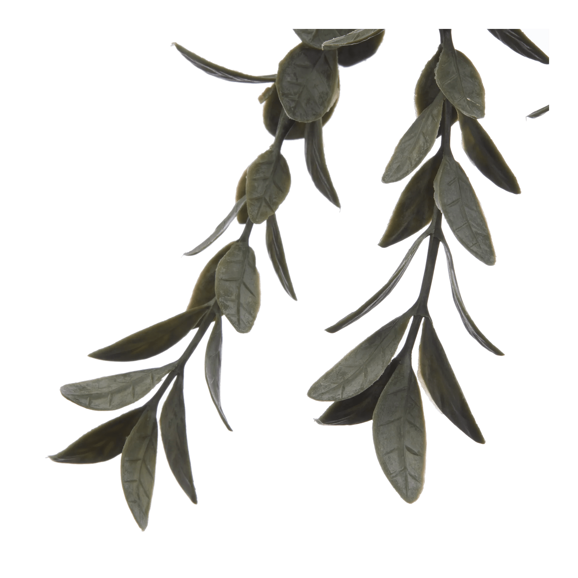 Artificial Leaves in Hanging Textured Pot