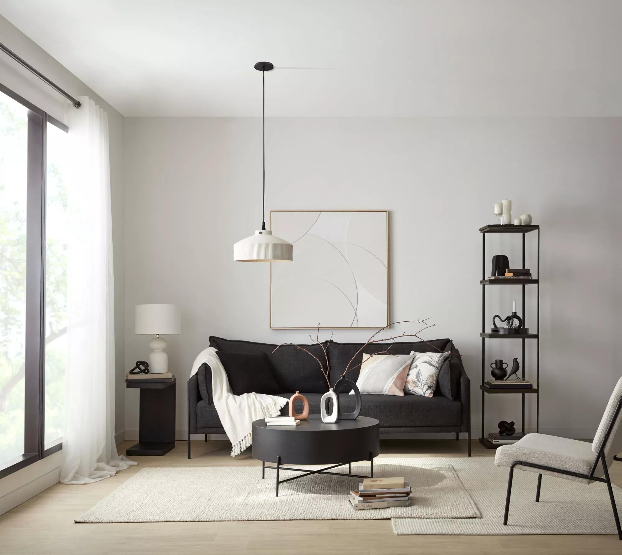 Veneer and Metal Coffee Table