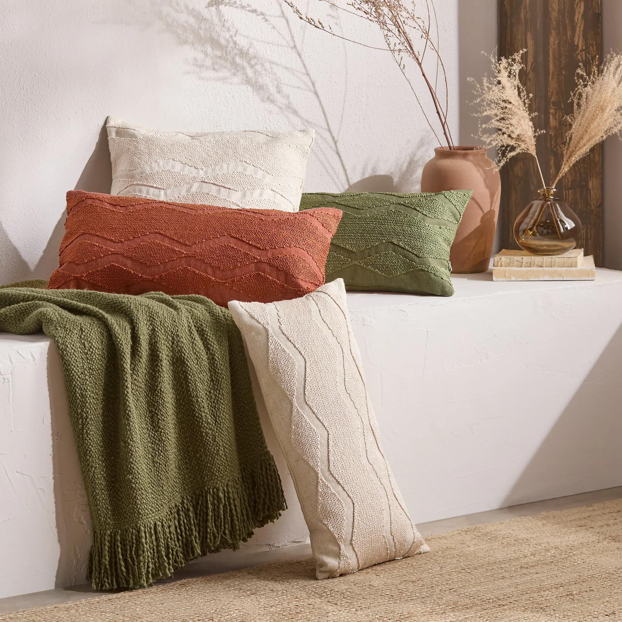 Green Yara Lumbar Decorative Pillow