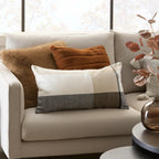 Rust Cougar Faux Fur Throw Pillow