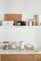 Metal Bread Box with Bamboo Lid