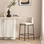 Fabric and Metal Bar Stool