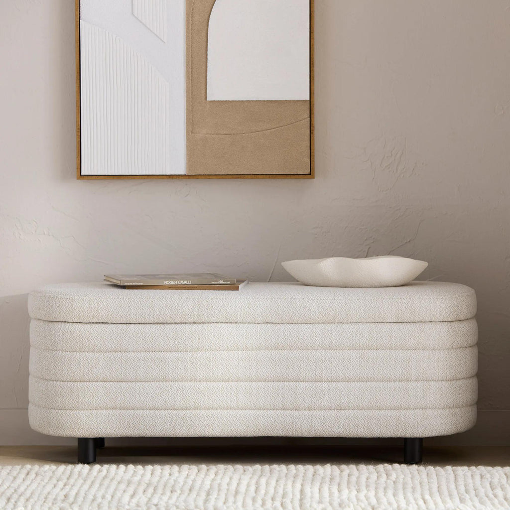 Fabric Ottoman with Storage