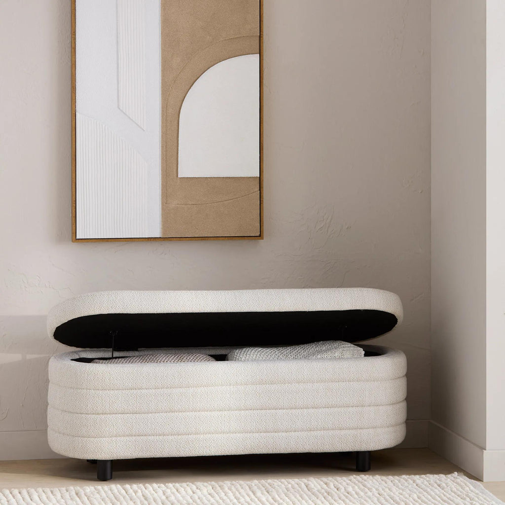 Fabric Ottoman with Storage