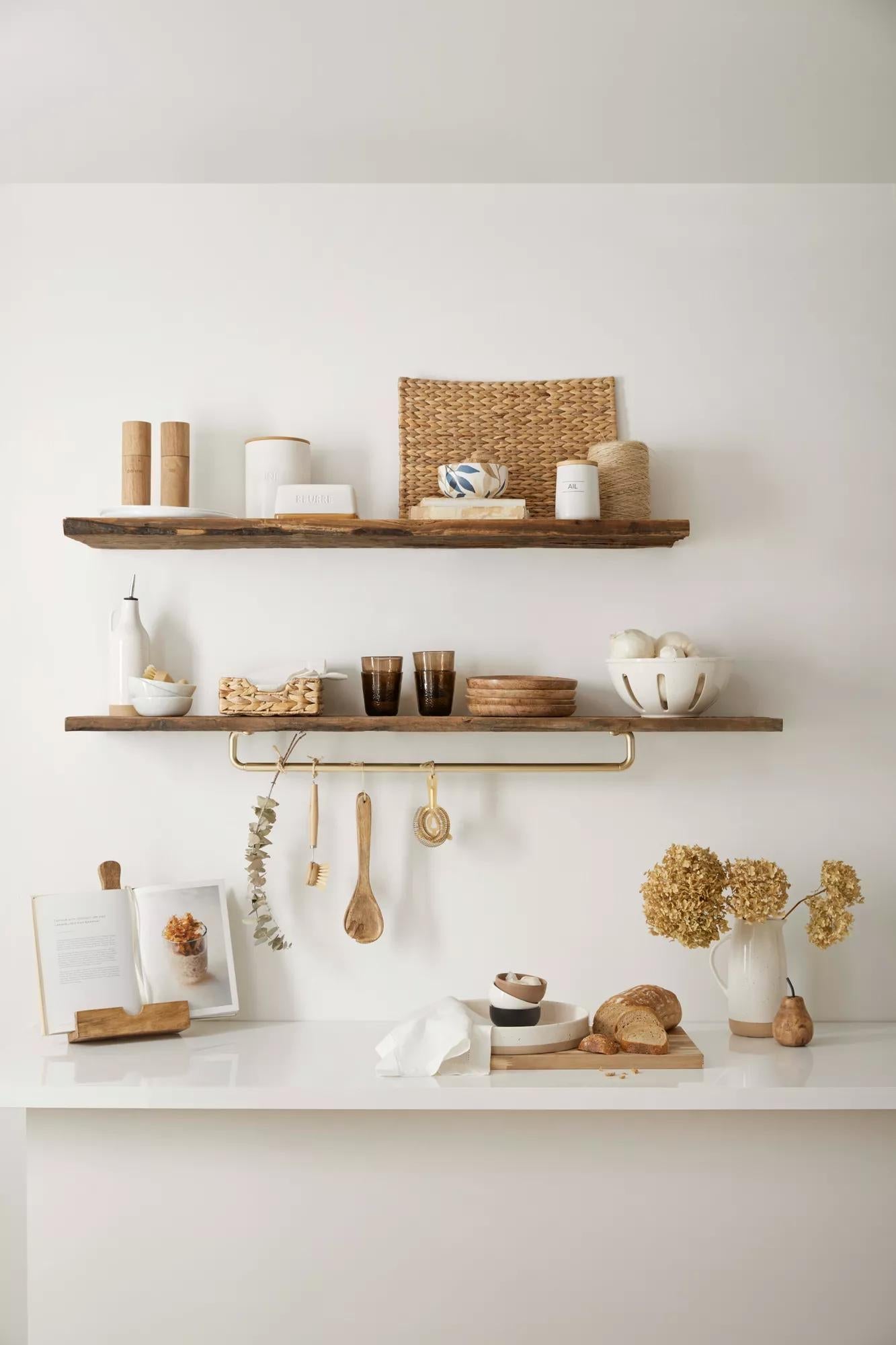 Ceramic & Wood Butter Dish