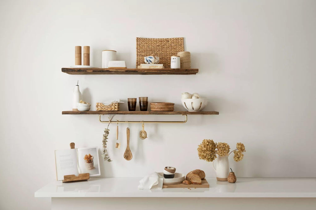 Ceramic & Wood Butter Dish