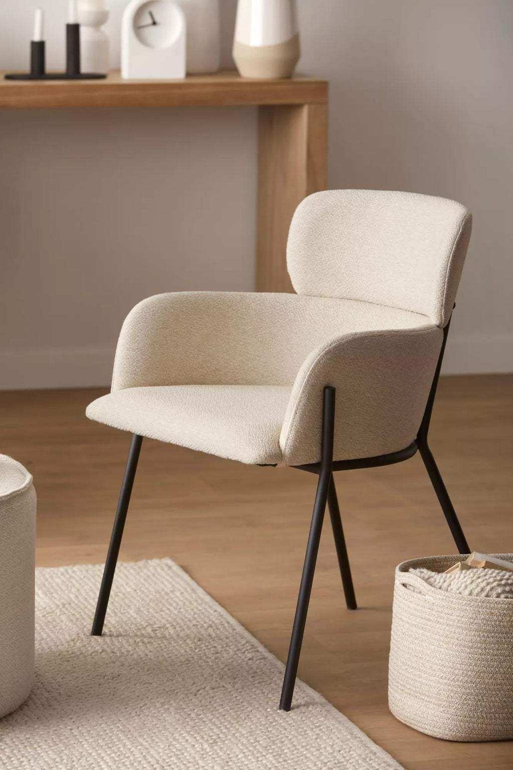 Fabric and Metal Dining Chair