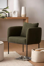 Fabric and Metal Accent Chair