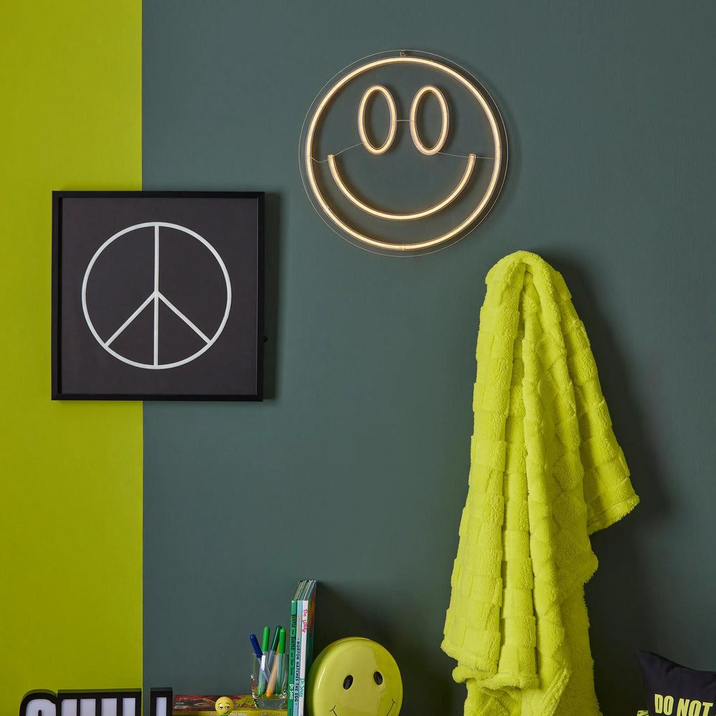 Peace Sign Neon Light Up Wall Art