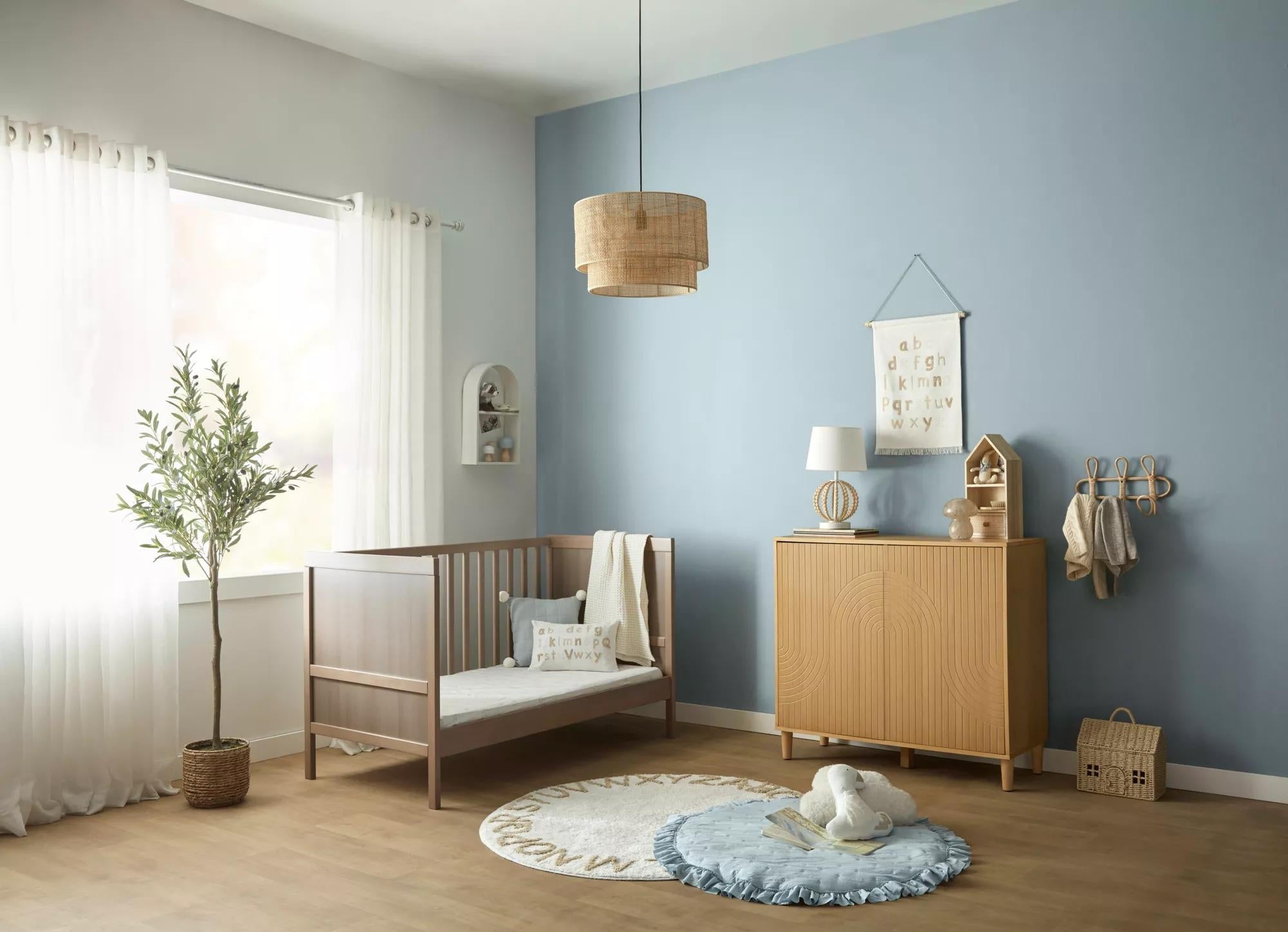 Wooden Bead Base Table Lamp