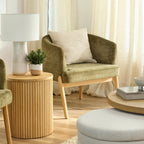 Natural Wood Side Table