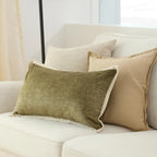 Taupe Beatrice Decorative Lumbar Pillow