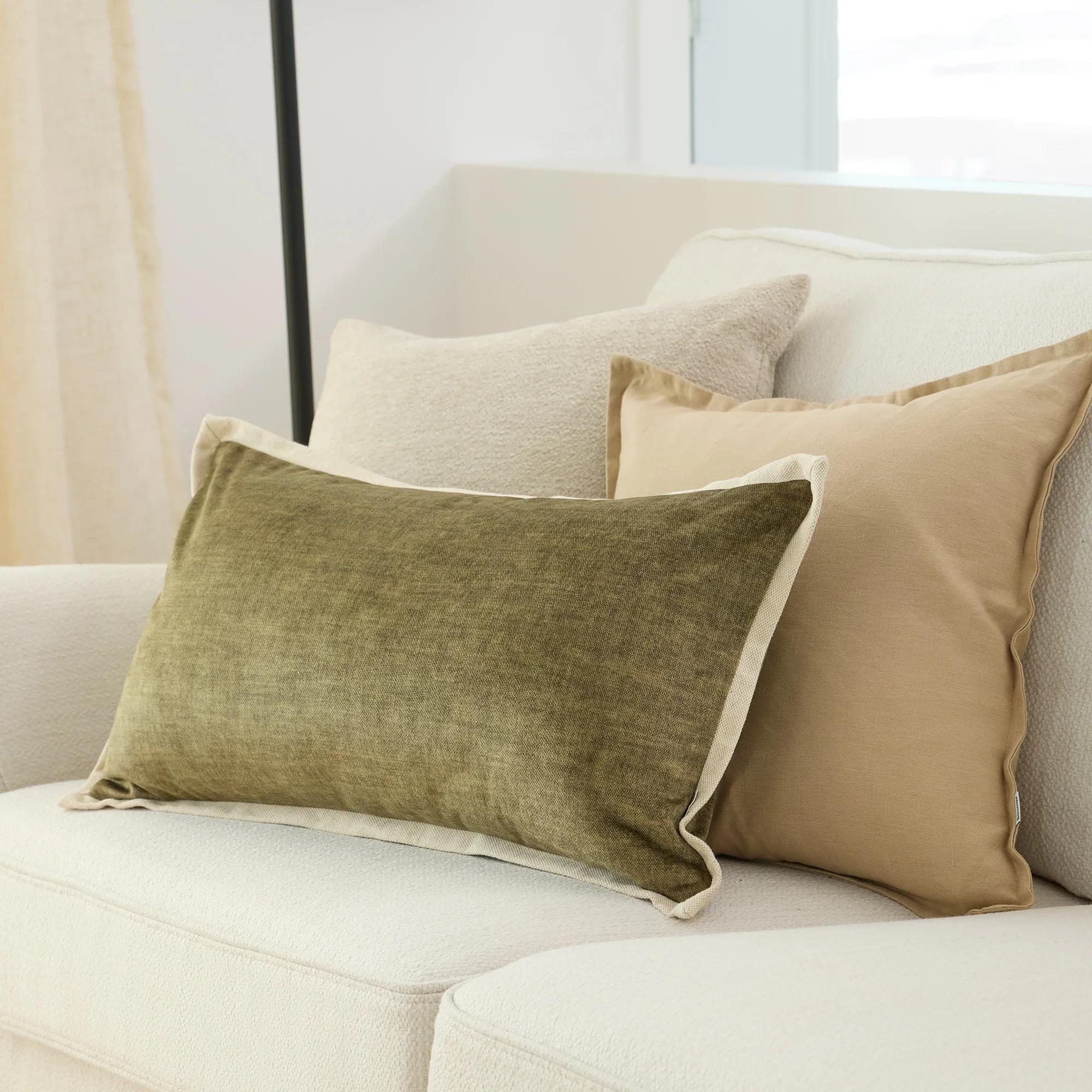Taupe Beatrice Decorative Lumbar Pillow