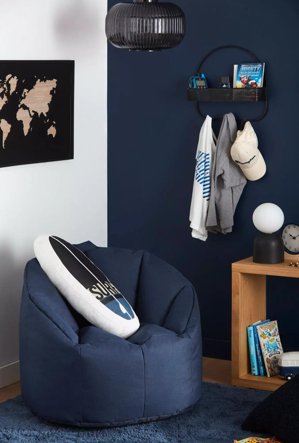 Navy Canvas Bean Bag