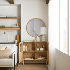 White Ceramic Oval Vase with Rope on Handles