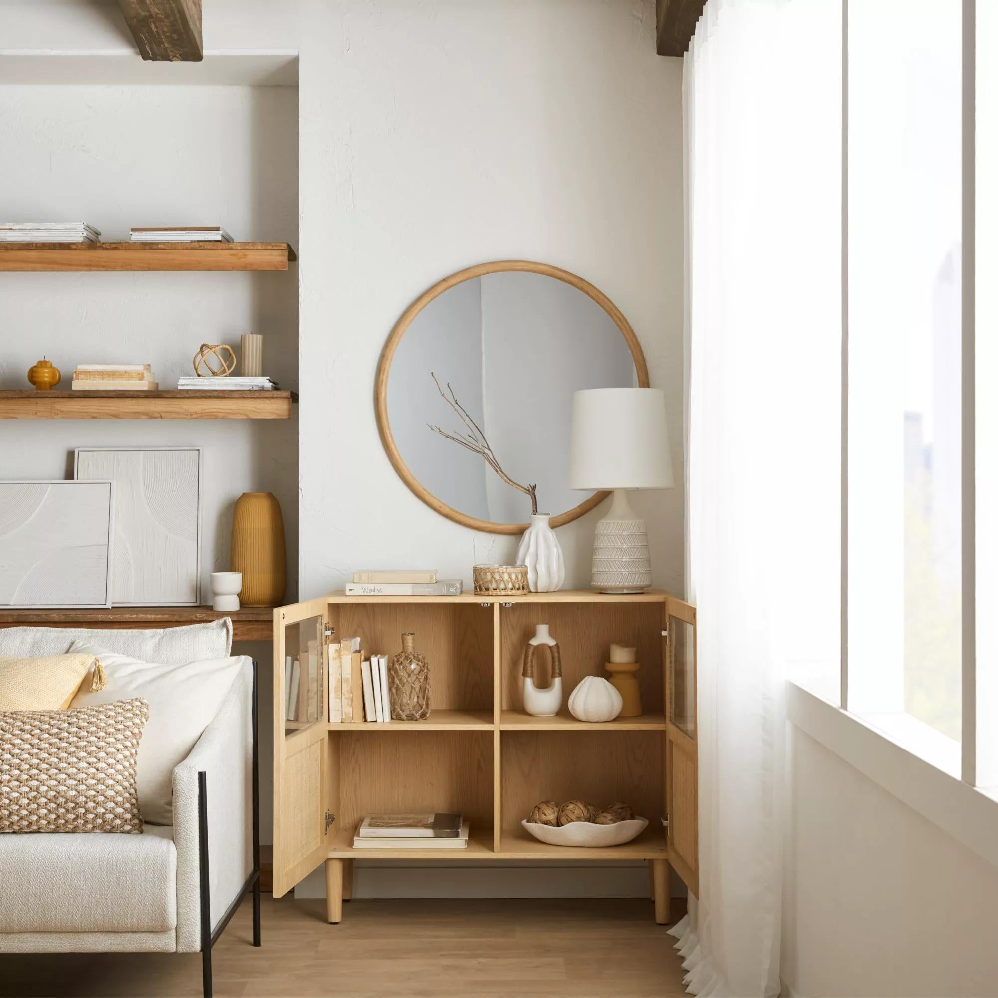 White Ceramic Oval Vase with Rope on Handles