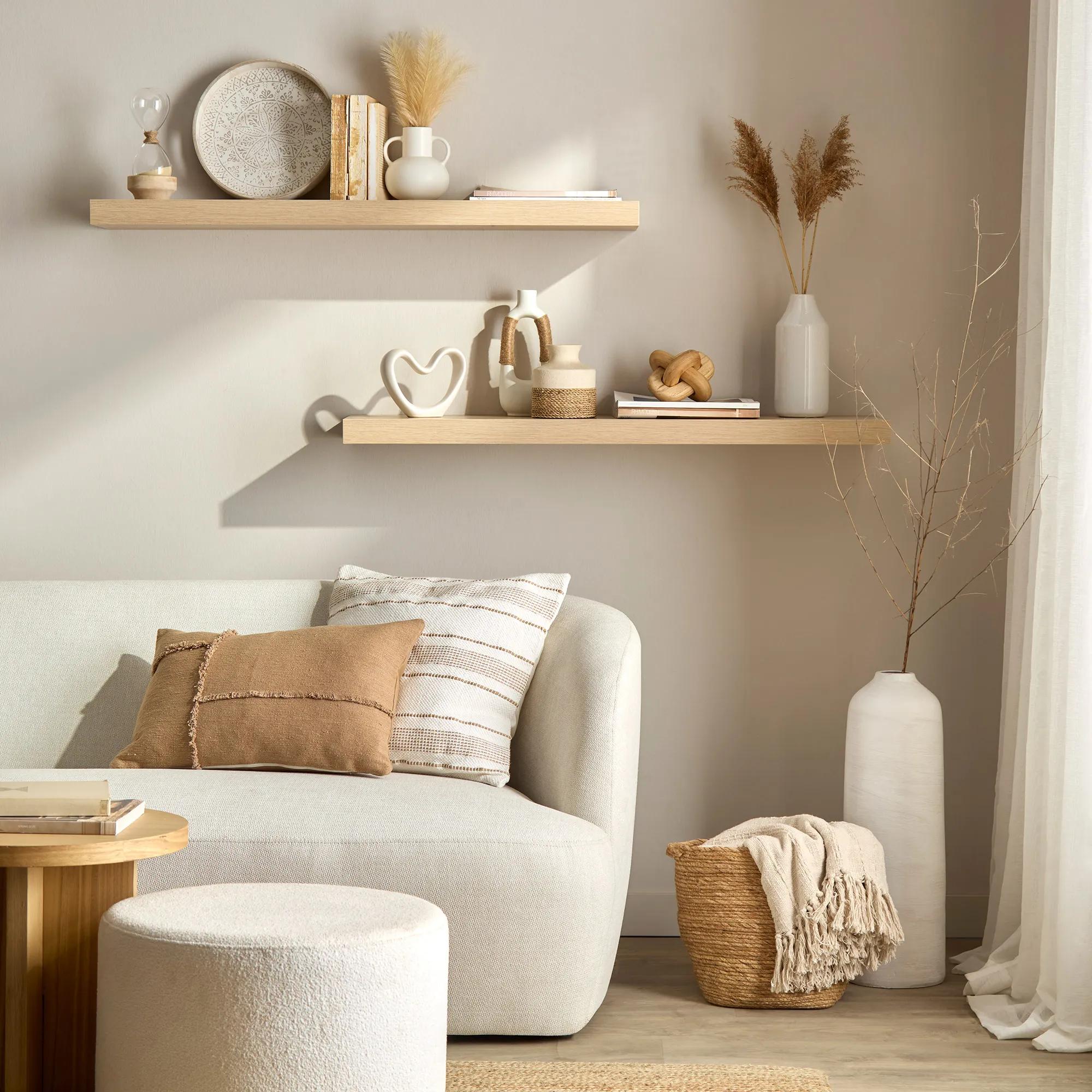 Round Patterned Wood Tray