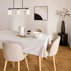 Fabric and Natural Wood Dining Chair