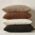 Brown Doodle Boucle Decorative Throw Pillow