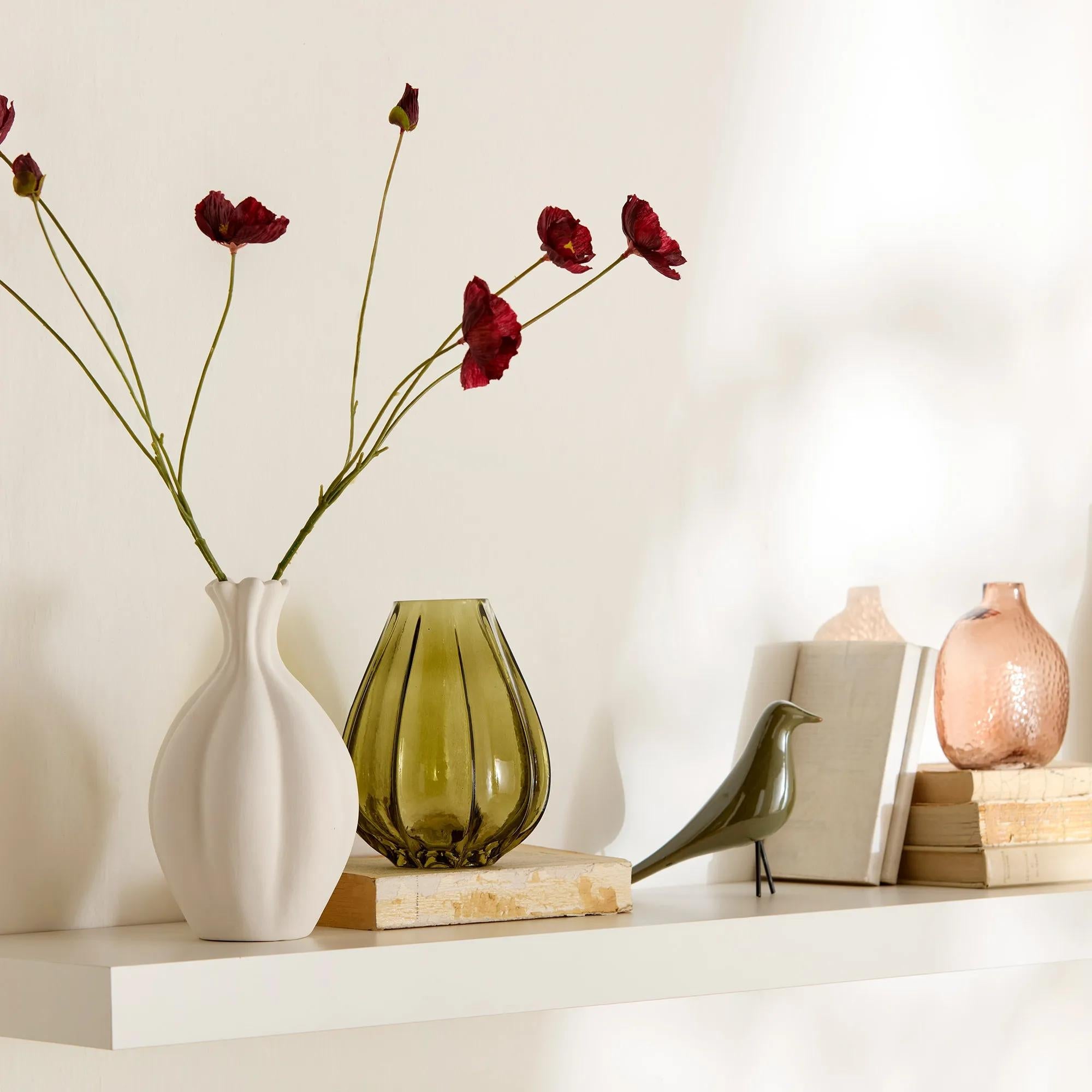 Uneven Pink Glass Vase