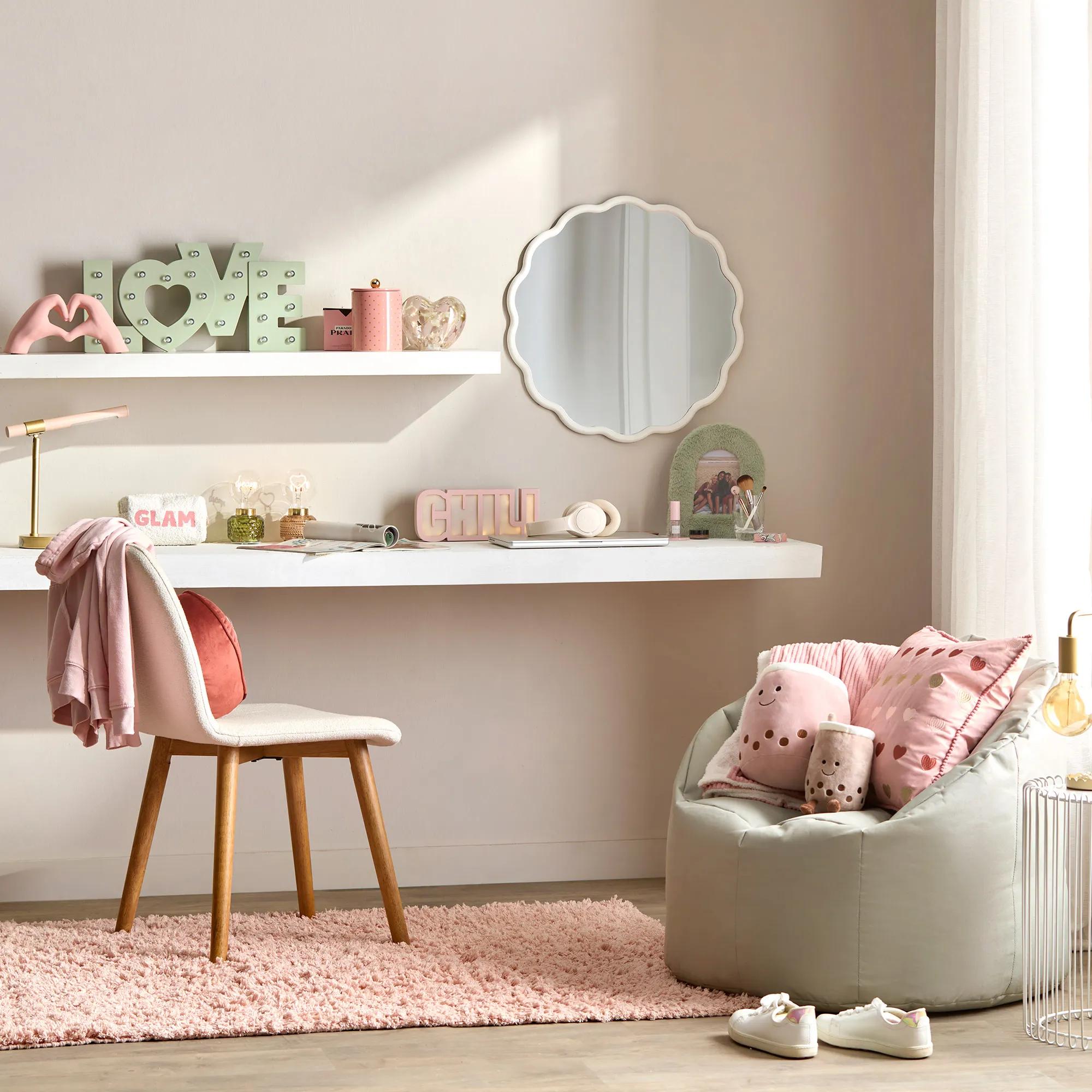 White Scalloped Mirror