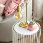 Gold Table Lamp With Scalloped Base
