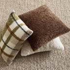 Off White Sheep Faux Fur Throw Pillow