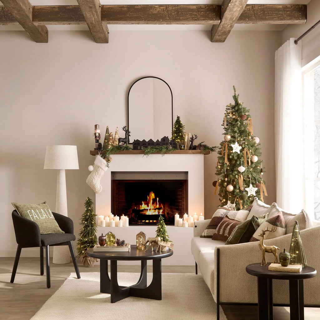 Black Buffet with Glass Doors
