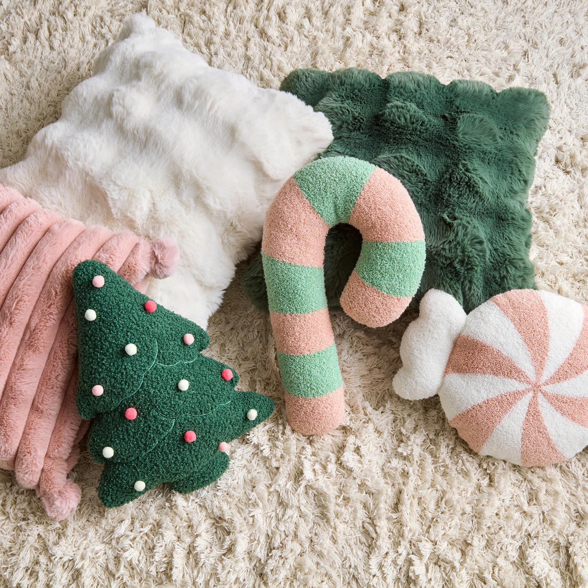 Candy Cane Decorative Pillow