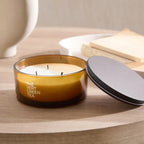 Bouclair Green Tea Candle with Wooden Lid