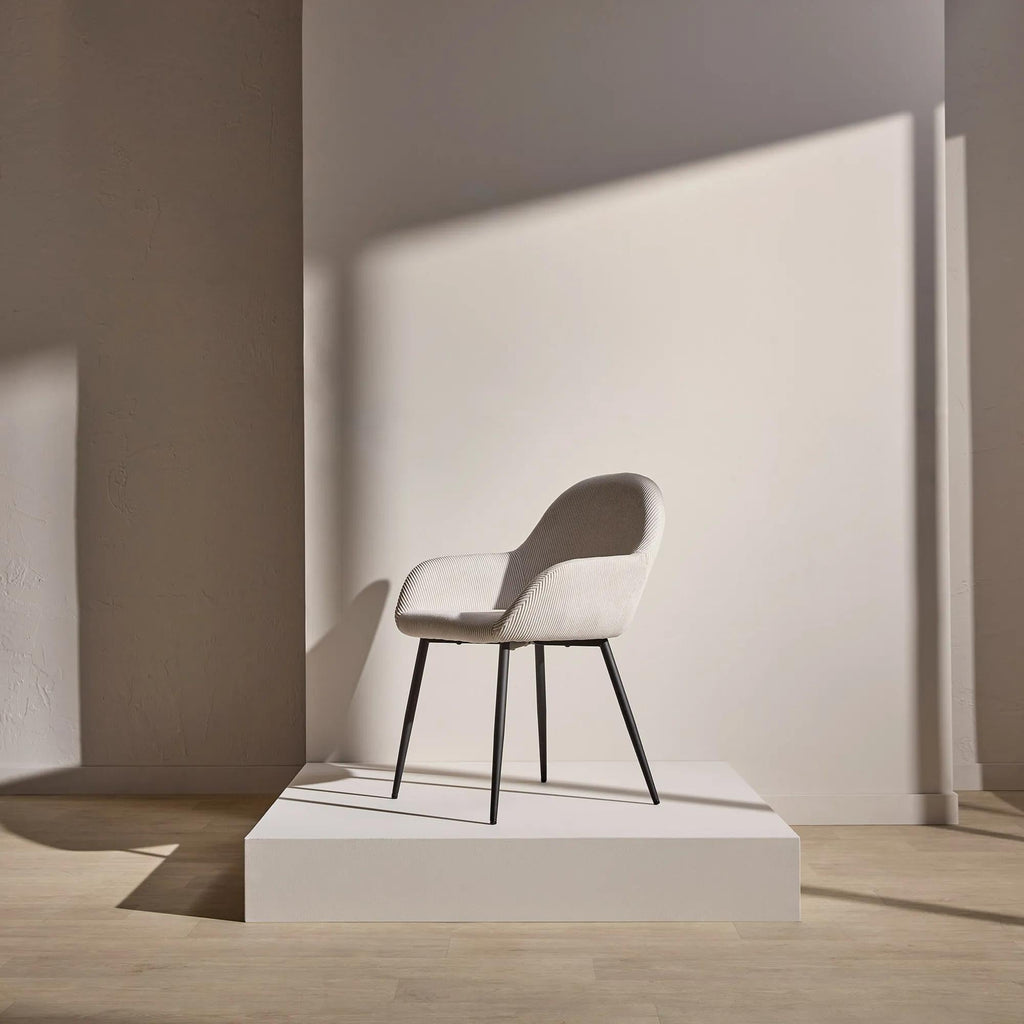 Fabric and Metal Dining Chair