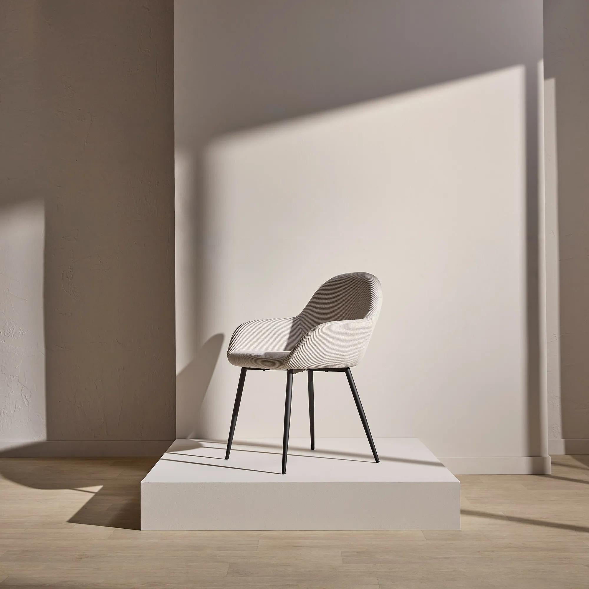 Fabric and Metal Dining Chair