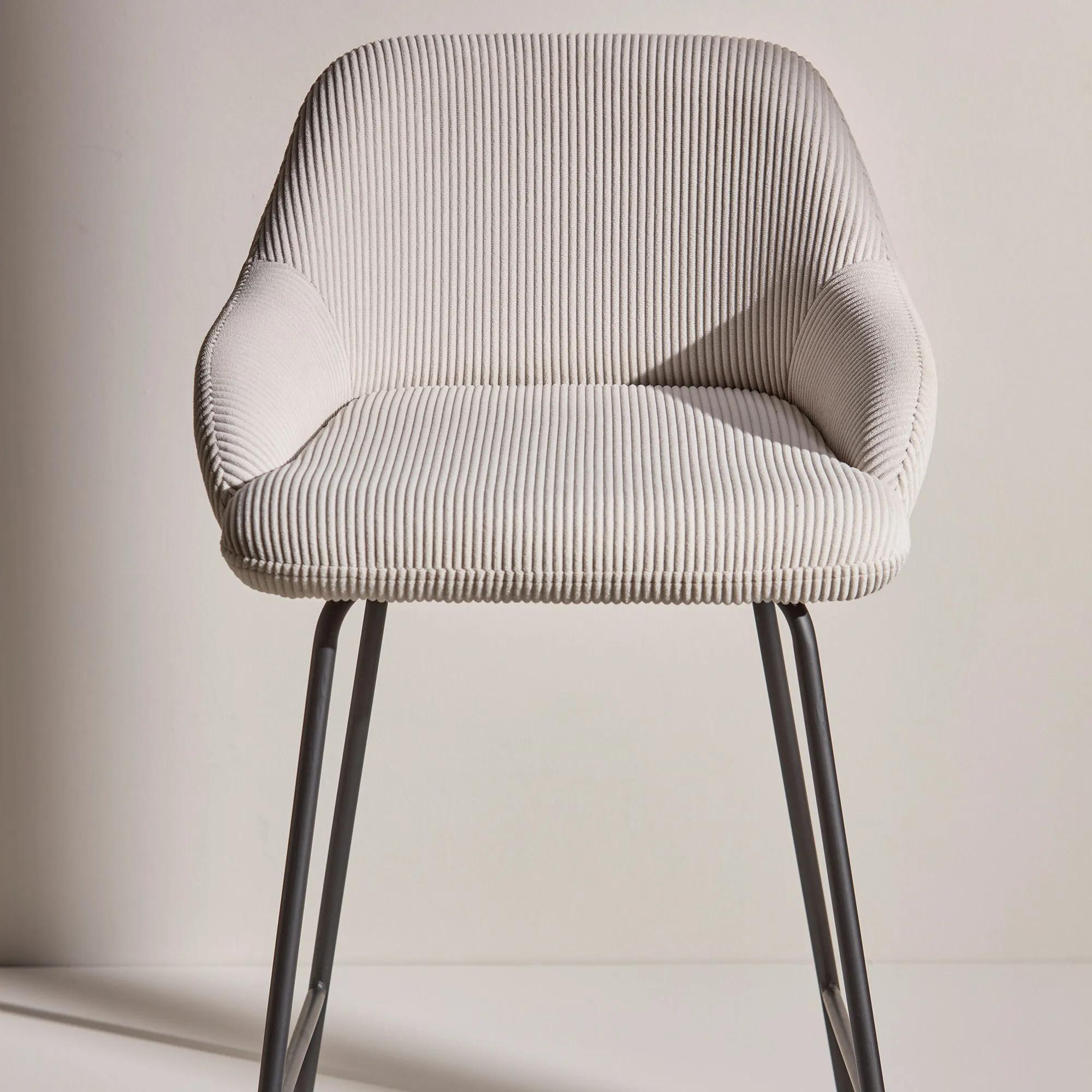 Fabric and Metal Counter Stool